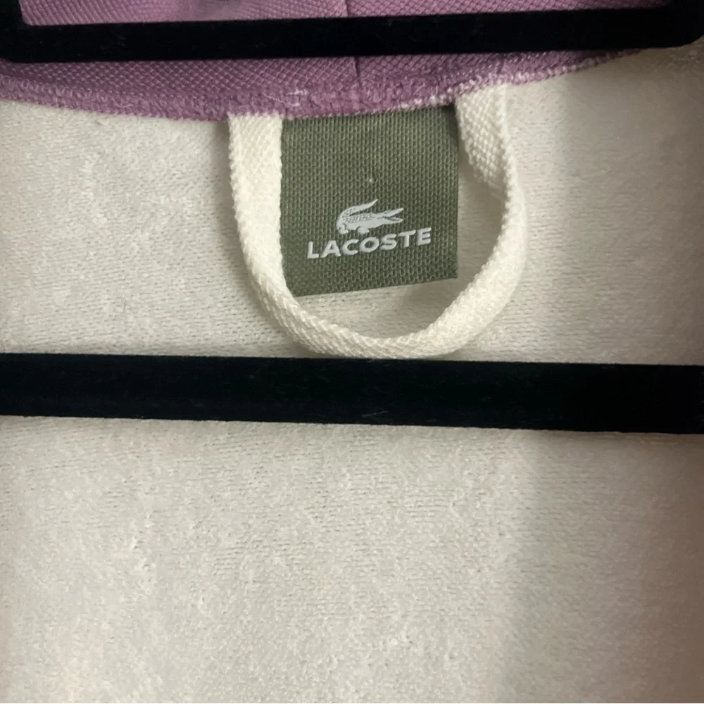 Lacoste Cream Robe with Lavender Trim - Picture 5 of 6
